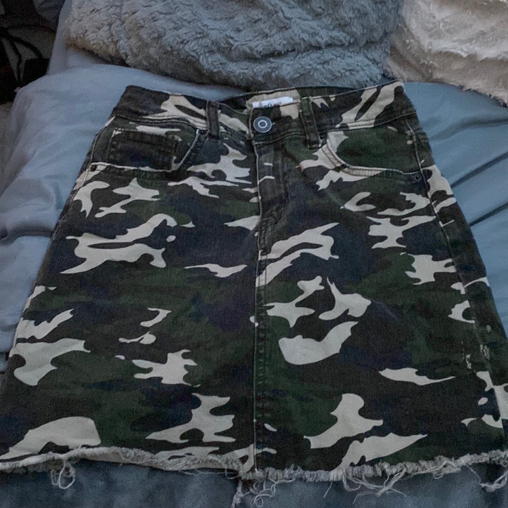 Camo Jean skirt